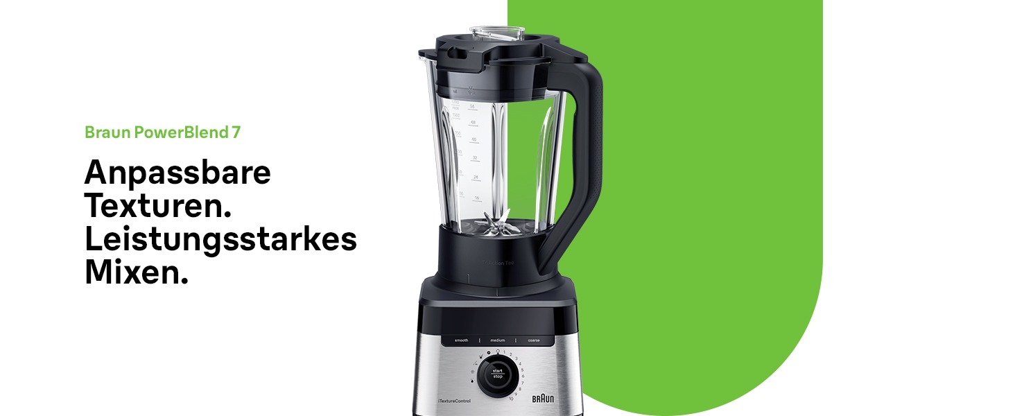 Блендер Braun PowerBlend 9 JB9040BK чорний, 1600 Вт, 2л, 18 програм, 10 швидкостей
