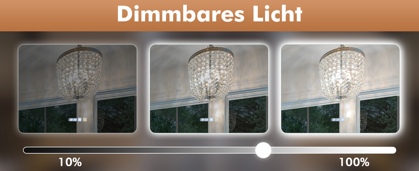 Дзеркало для ванної кімнати Sararoom з підсвічуванням, кругле LED дзеркало 600 мм, дзеркало для ванної кімнати з підсвічуванням, 3 кольори світла, регулювання яскравості, загартоване скло, функція пам'яті, запобігання запотіванню (прямокутне 80 x 60 см)