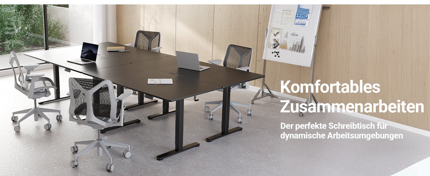 Регульований стіл Claiks 120x60 см, електричний, з пам'яттю, з гачками | Стіл для стоячи та сидячи