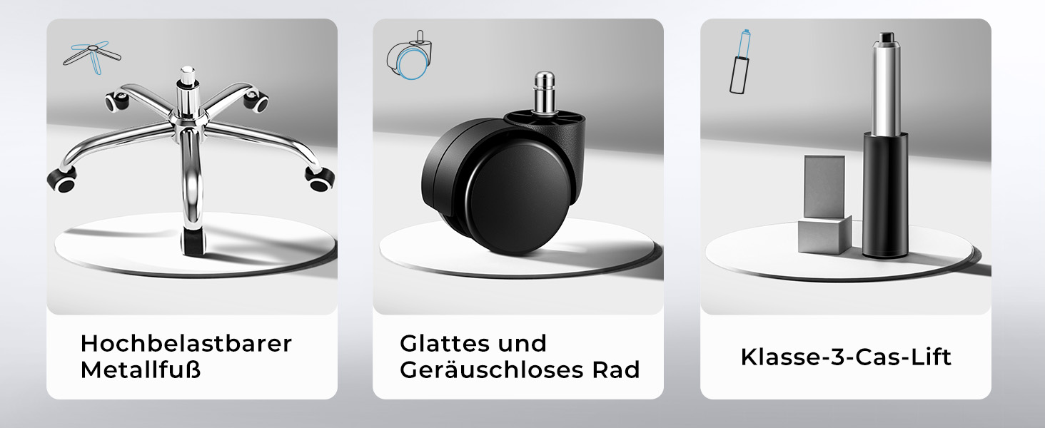 Офісне крісло COMHOMA ергономічне з 3D-підголівником та підтримкою попереку, регульовані підлокітники, функція гойдання