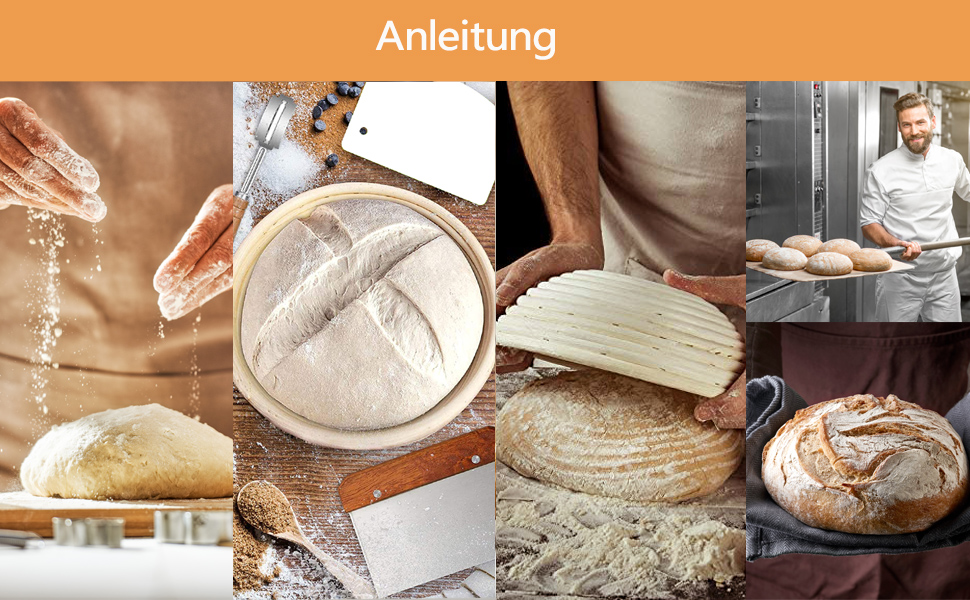 Набір для закваски, 11 предметів: гніт для хліба, гніт для хліба круглий 23 см, повний набір аксесуарів для випікання хліба, набір для випікання хліба, великий подарунок для початківців та досвідчених пекарів (гніт для хліба круглий 23 см)