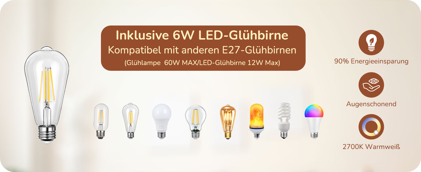 См, Бежевий льон, LED E27 вкл., Для Вітальні/Спальні, Чорний, 160