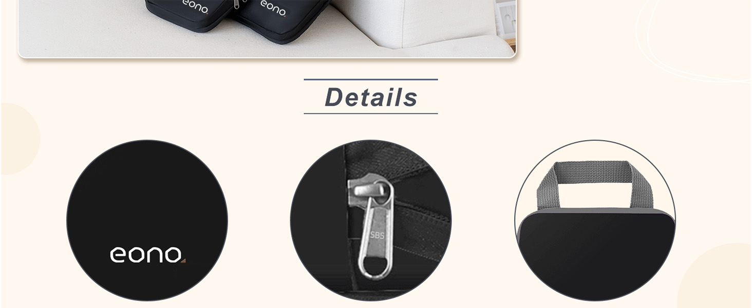 Набір компресійних органайзерів для одягу в дорогу Eono by Amazon, 4 шт, темно-синій — пакувальні куби для валізи та рюкзака