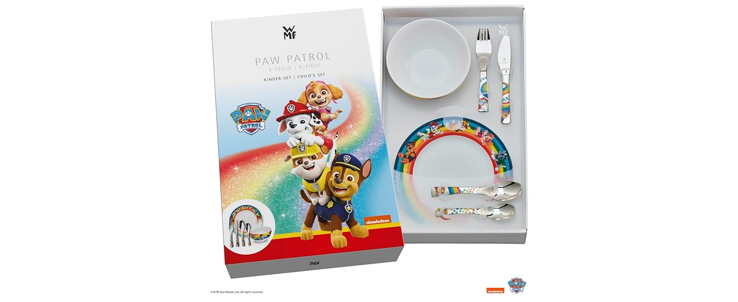 Набір дитячого посуду Paw Patrol від WMF: нержавіюча сталь, від 3 років, Cromargan, 4 предмети