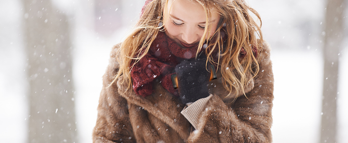 Електричні грілки для рук 2 шт. - USB, багаторазові, 3 режими нагріву, для дітей та жінок, чорний