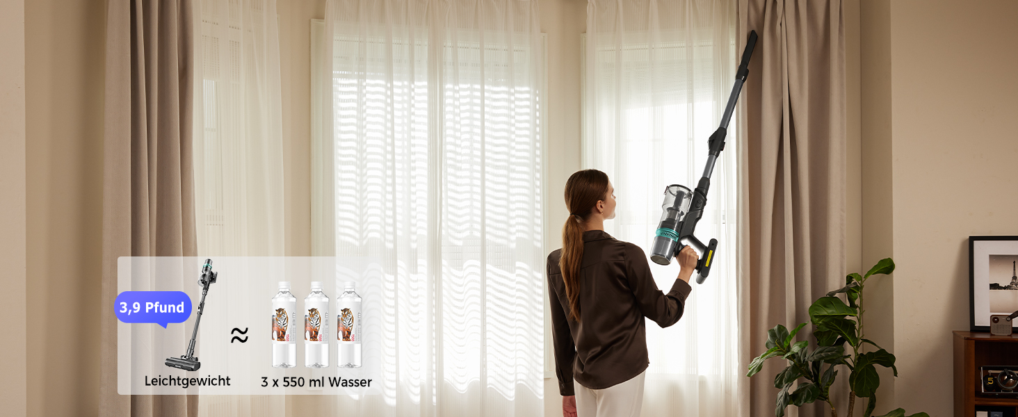 Бездротовий пилосос Proscenic P11 Ultra: потужний, легкий, з акумулятором 50 хвилин, сенсорний екран, антизаплутування, для дому, авто та видалення шерсті тварин (сірий)