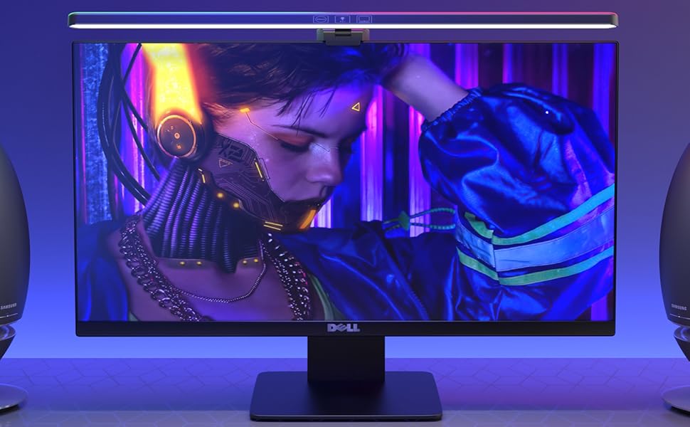 LED-лампа для монітора Meichoon з вигнутим екраном, 3 режими, регулювання яскравості, сенсорне керування, захист очей, LE13 A