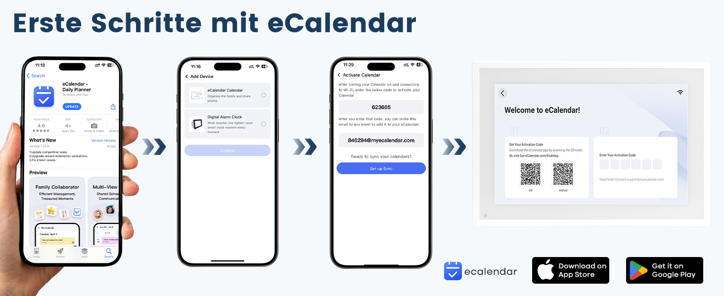 Цифрова фоторамка Frameo 10.1 дюймів WLAN, Full HD IPS сенсорний екран 1280x800, 32ГБ пам'ять, автоматичний поворот, можливість монтажу на стіну, керування через додаток Frameo (Білий)