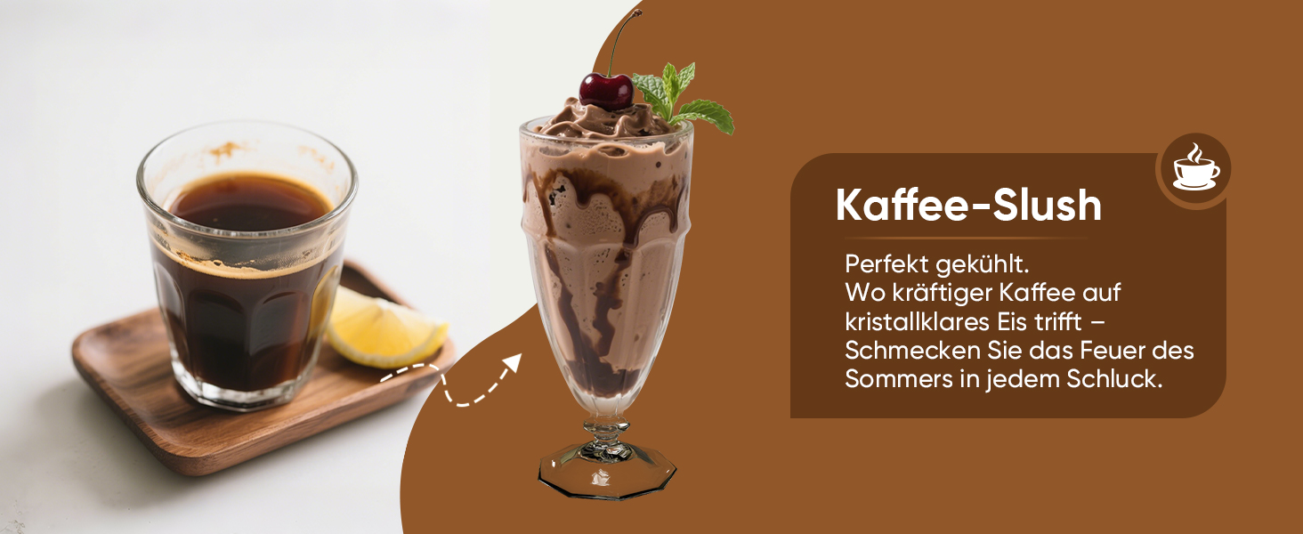 Машина для приготування сляшів 2,5L з LED-дисплеєм, 6 програм (Margarita, Frappé, Milkshake), керування однією кнопкою (Сріблястий)