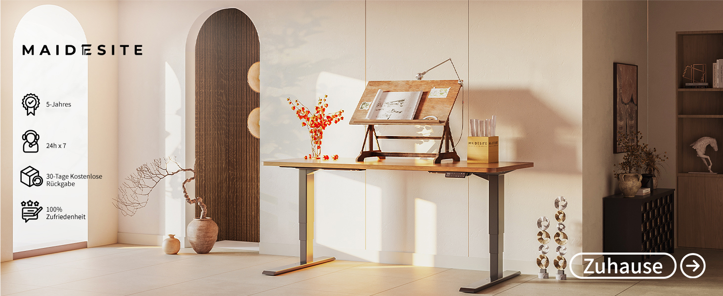 Електричний регульований стіл MAIDeSITe T2 Pro Plus сірий: 2 мотори, 4 пам'яті, нагадування про зміну положення