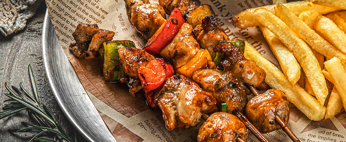 Контактний гриль Aigostar з керамічним покриттям, таймер на 30 хв. Паніні гриль та сендвічмейкер для сендвічів, стейків, тостів. 2000 Вт, регульований термостат, відкривання 180°, функція грилю