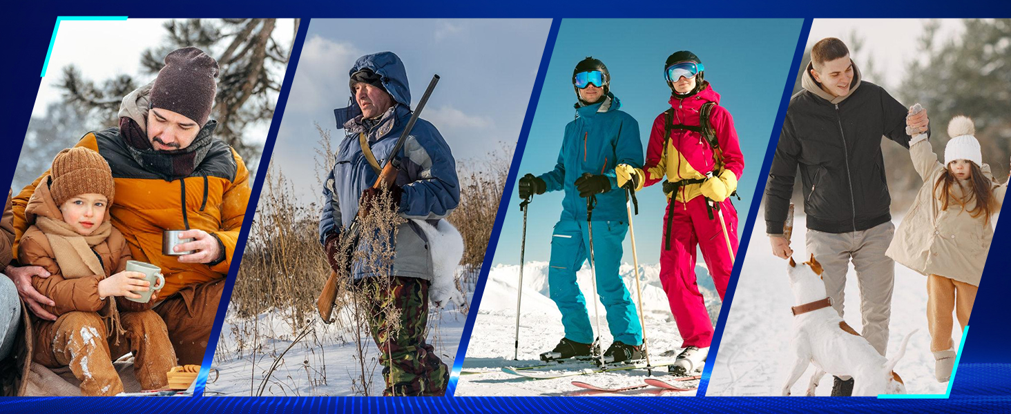 Електричні грілки для рук, набір 2 шт., перезаряджаються, портативні, 3 режими нагріву, ідеальний подарунок для спорту, гольфу, кемпінгу, чорний