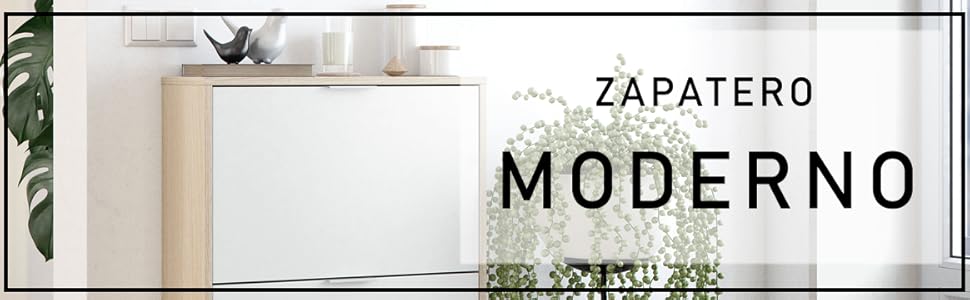 Стеллаж для взуття Habitdesign з 3 дверцятами, вузький, з білого глянцю та канадського дуба, 60x113x22 см