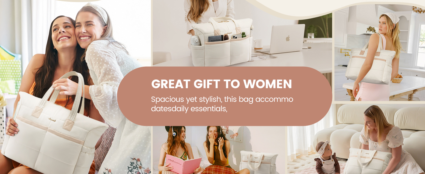 Сумка для ноутбука LOVEVOOK 15.6 дюймів, жіноча, містка, водонепроникна, для роботи, навчання, подорожей