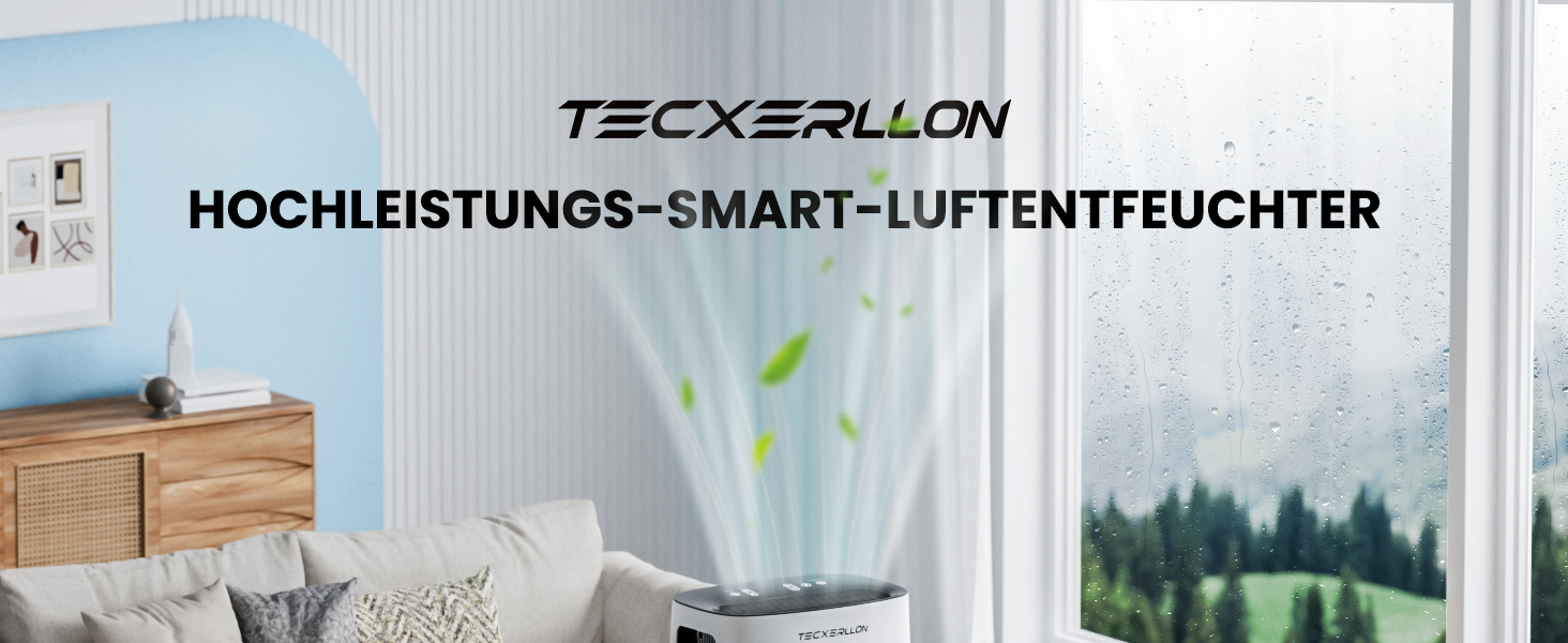 Електричний осушувач повітря 15L, 30㎡, з тачпанеллю, бак 2.5L, дренажний шланг, 46dB, таймер 24h, 3 роки гарантії (25L/день з керуванням через додаток)