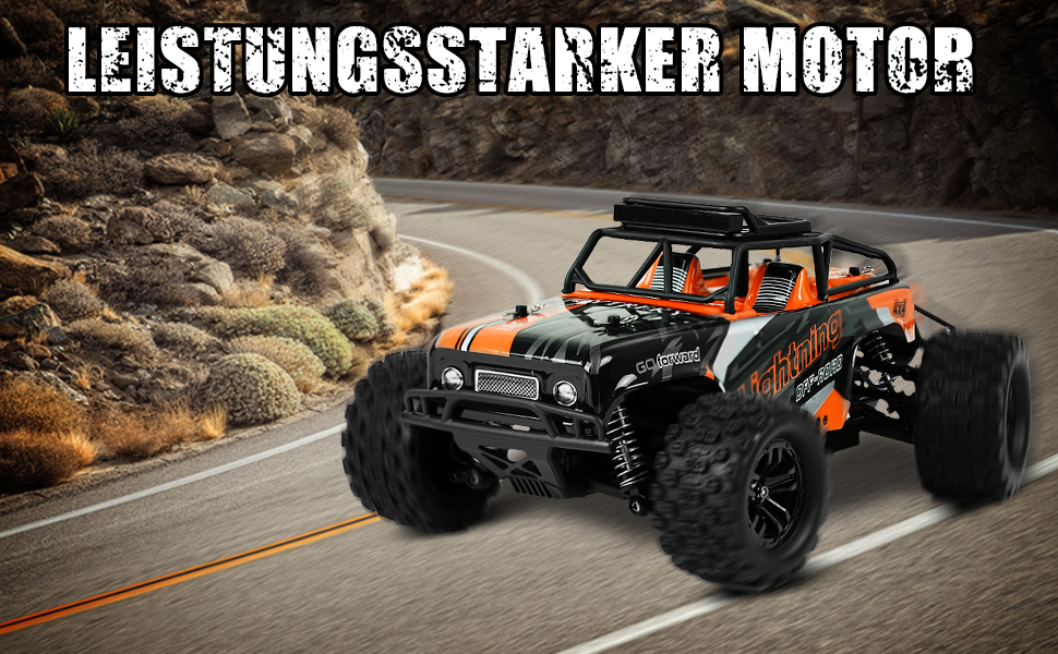 RC Автомобіль Monster Truck 1:18 4WD 40 км/год, радіокерування, водонепроникний, подарунок для підлітків та дорослих