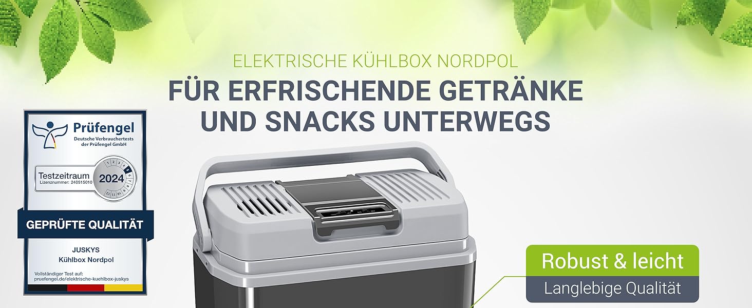Автомобільний холодильник Juskys 24л 12/230V: термобокс для авто, кемпінгу, подорожей - охолодження та підігрів