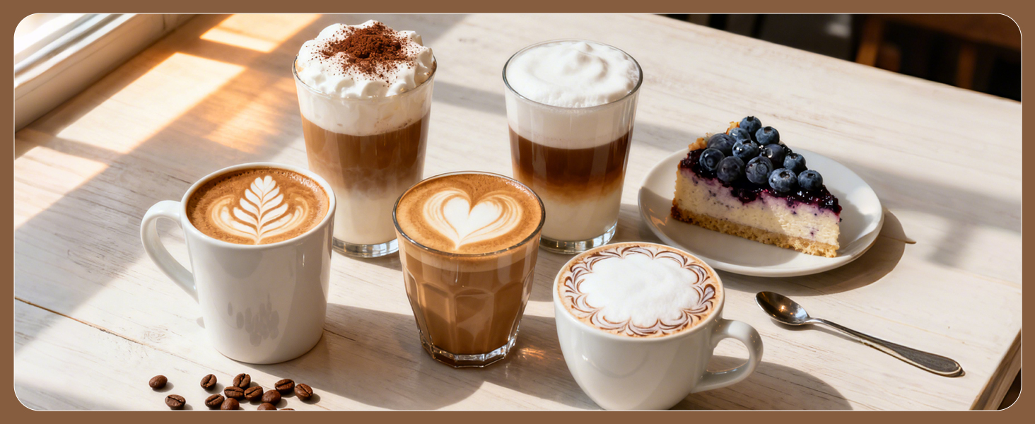 Електричний спінювач молока YISSVIC 4-в-1: автоматичний, 500W, антипригарне покриття, для капучіно, лате, макіато