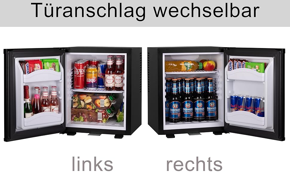 Міні-холодильник 28 літрів: безшумний, з замком, для вина, з підсвіткою, дверцята відкриваються з обох сторін