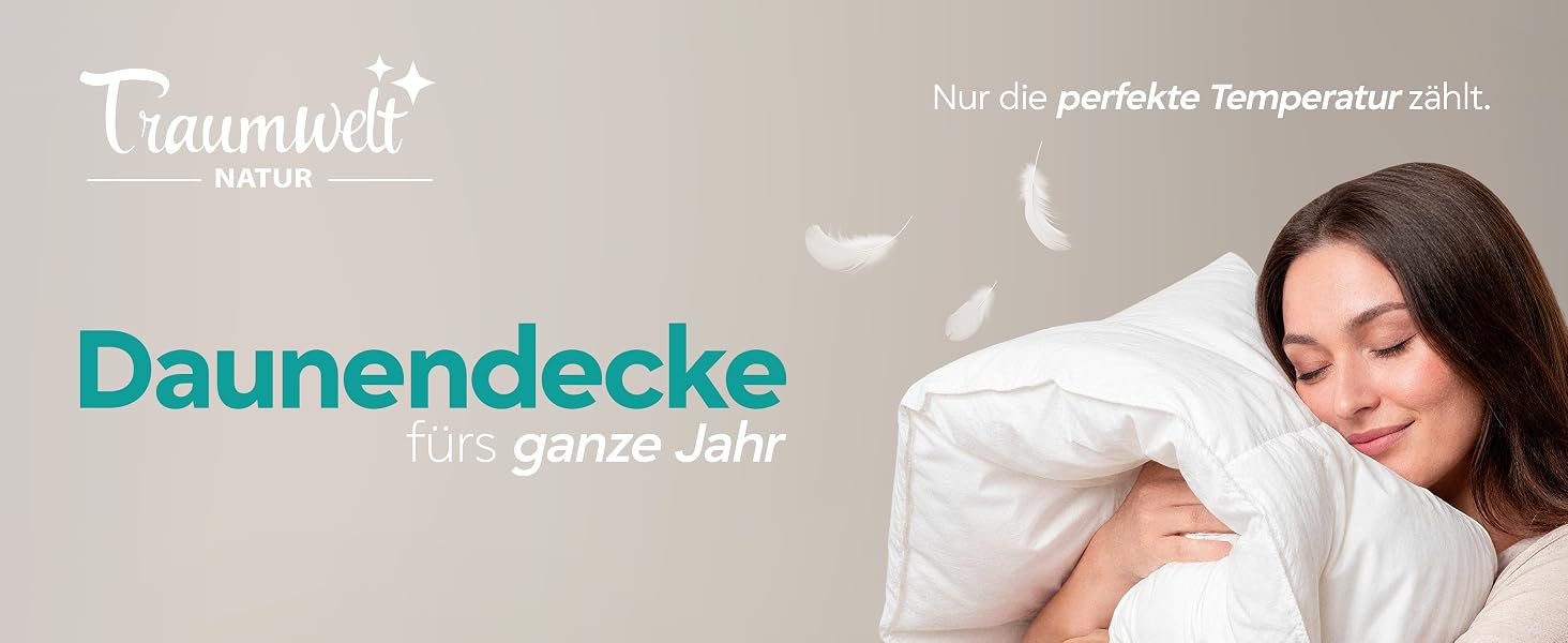 Зимова ковдра з пуху 135x200 см (90% пух), Made in Germany — преміум якість
