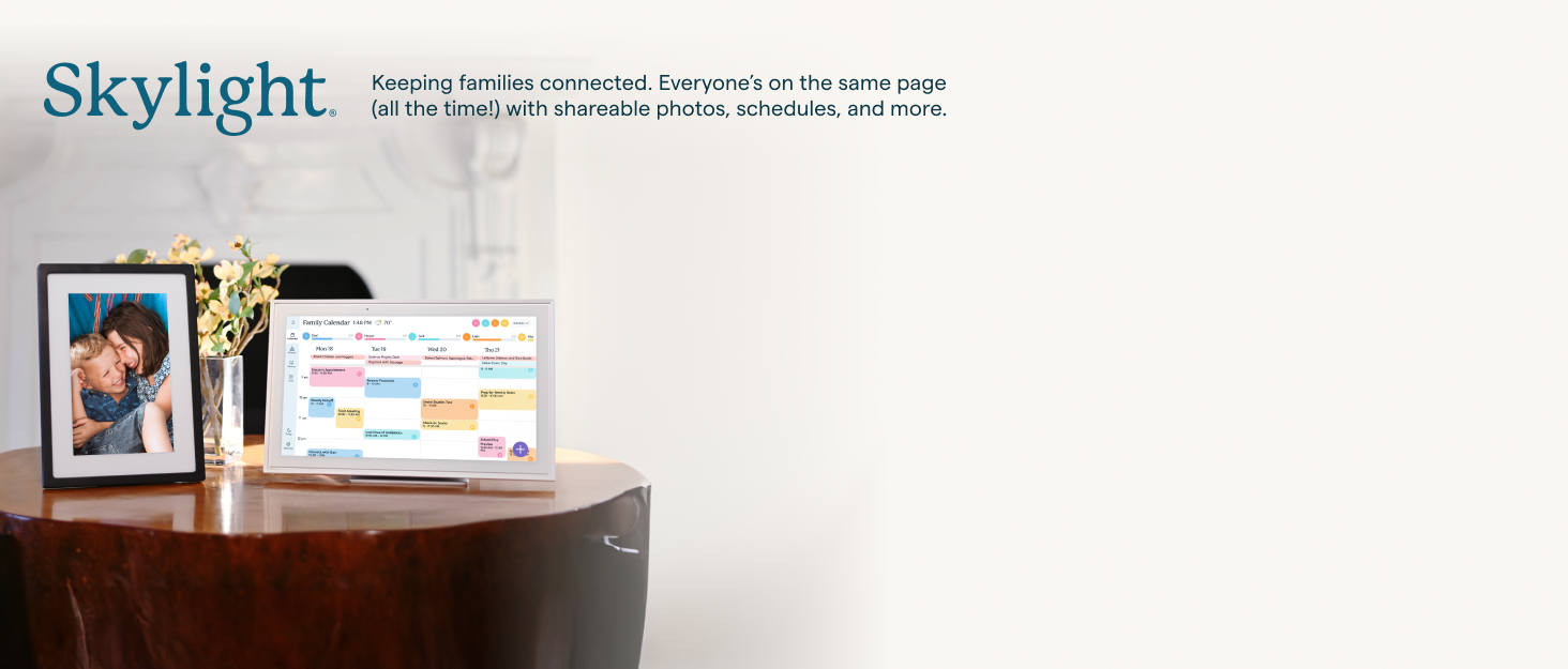 Цифровий рамка для фото Skylight Frame 15 дюймів: Wi-Fi, відправка фото по електронній пошті/додатку, хмарне сховище, чорний