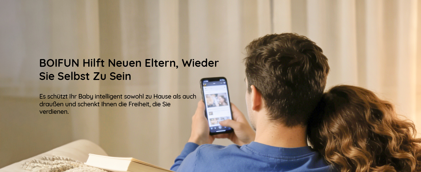 Відеоняня BOIFUN 2K/3MP з камерою Wi-Fi, нічним баченням, 5