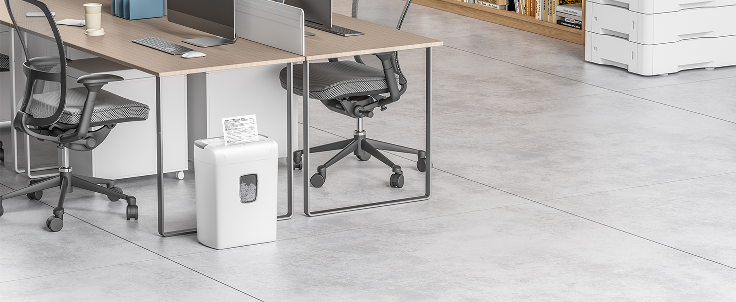 Шредер Bonsaii P4, 12 аркушів, 21 л, знищення карт/CD/скріпок, для офісу та дому