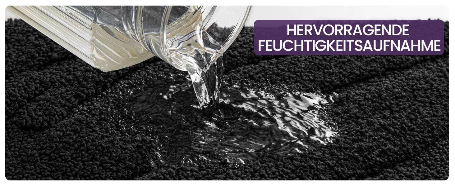 Килимок для ванної кімнати DEXI, чорний, 61 x 92 см, машинне прання, антиковзаюча поверхня