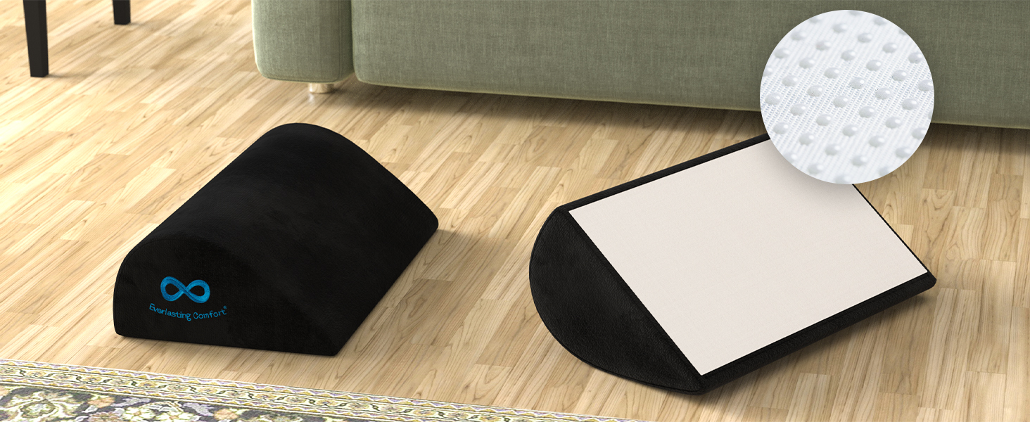 Підставка для ніг під стіл Everlasting Comfort з Memory Foam - ергономічна, чорна