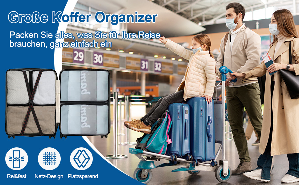 Набір органайзерів для подорожей Packing Cubes, 16 предметів, світло-сірий — органайзери для валізи та зберігання речей у подорожах