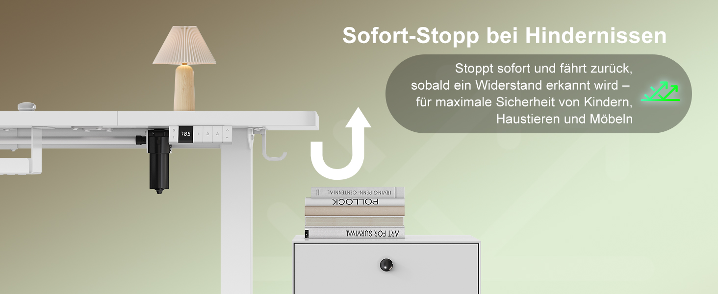 Електричний стіл Devoko з регулюванням висоти 200x80 см, білий, з USB-C зарядкою та органайзером для кабелів