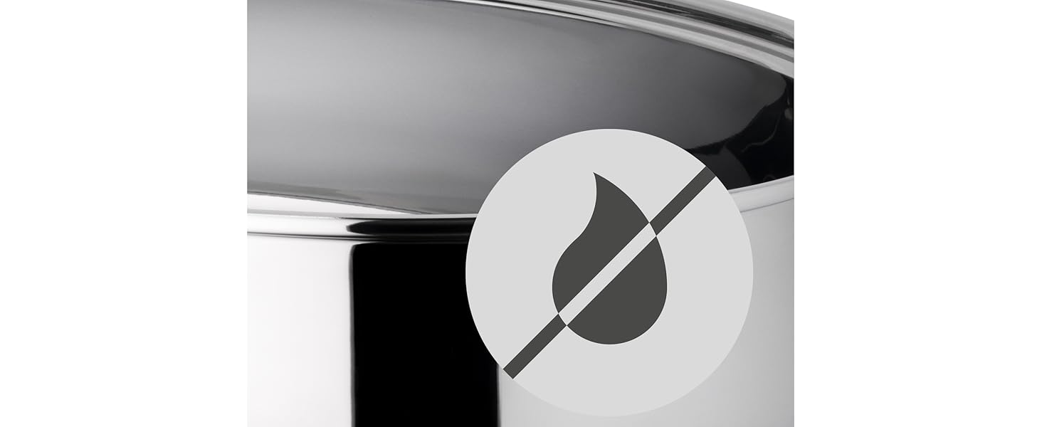 Братер WMF з кришкою, 8,5л, для індукції, Cromargan нержавіюча сталь, з термометром, 41x28,5x18см