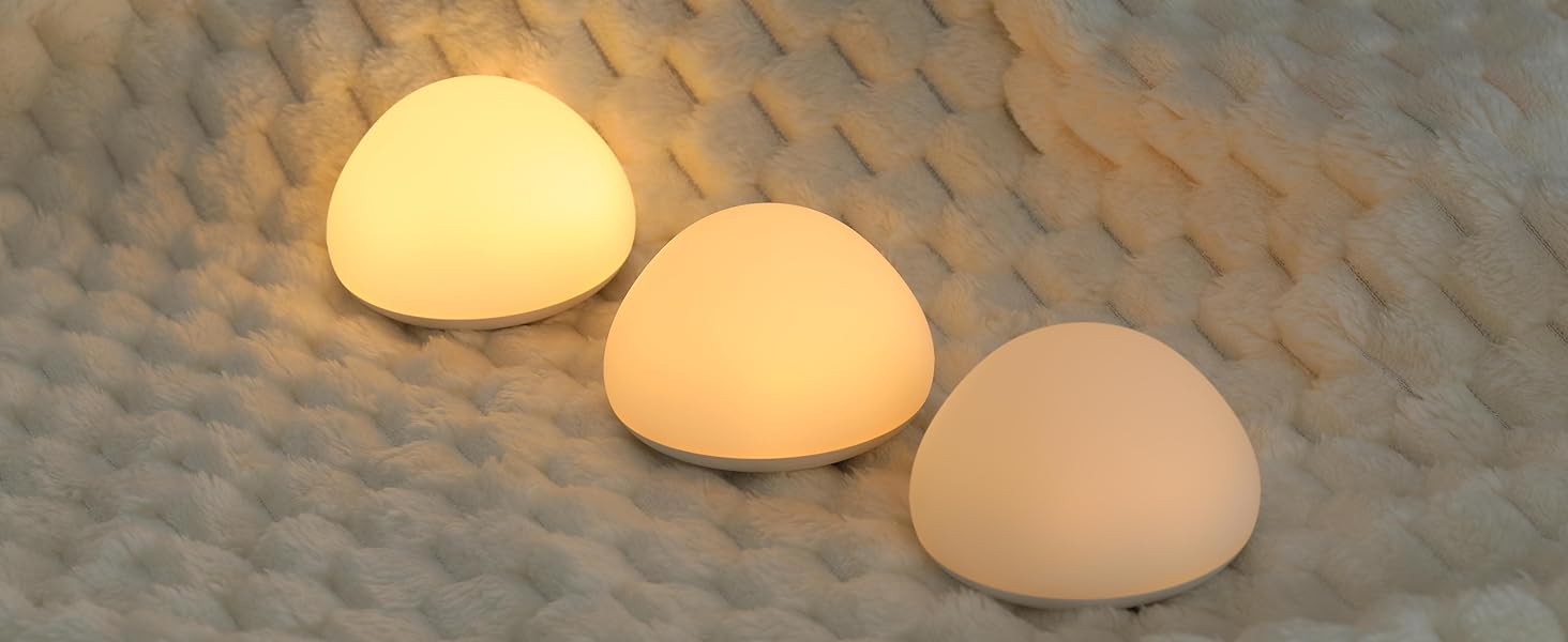 Нічник дитячий JolyWell RGB, силіконовий, USB акумулятор, з таймером, димування, сенсорний, для ліжечка, декор кімнати, подарунок білий