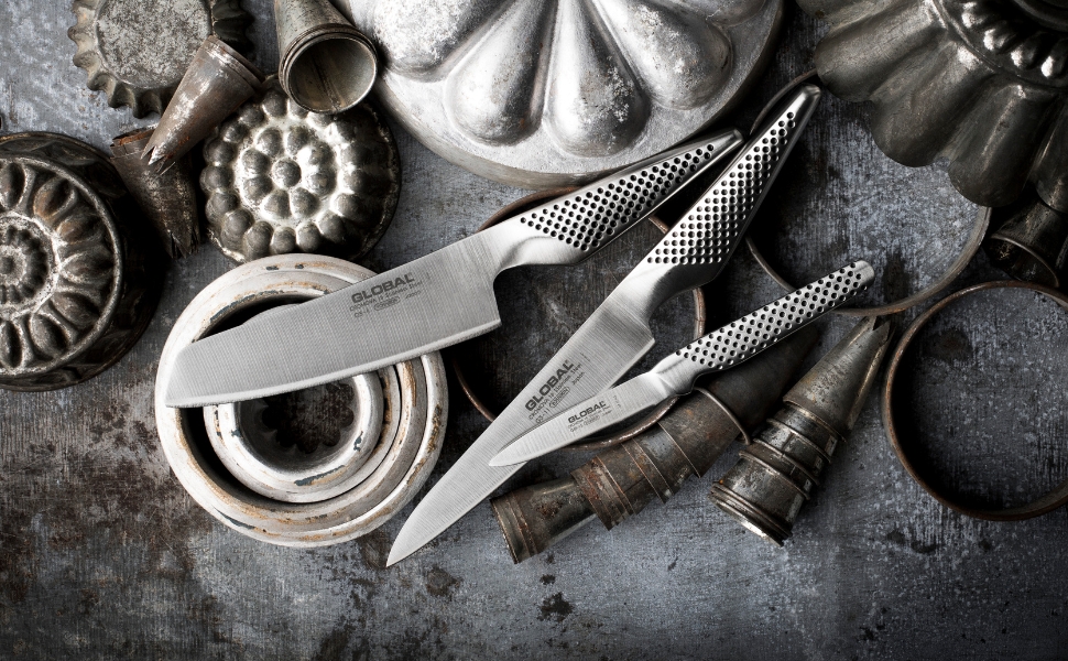 Японський кухонний ніж Global GS-89, 13 см, Cromova 18, нержавіюча сталь, професійна якість