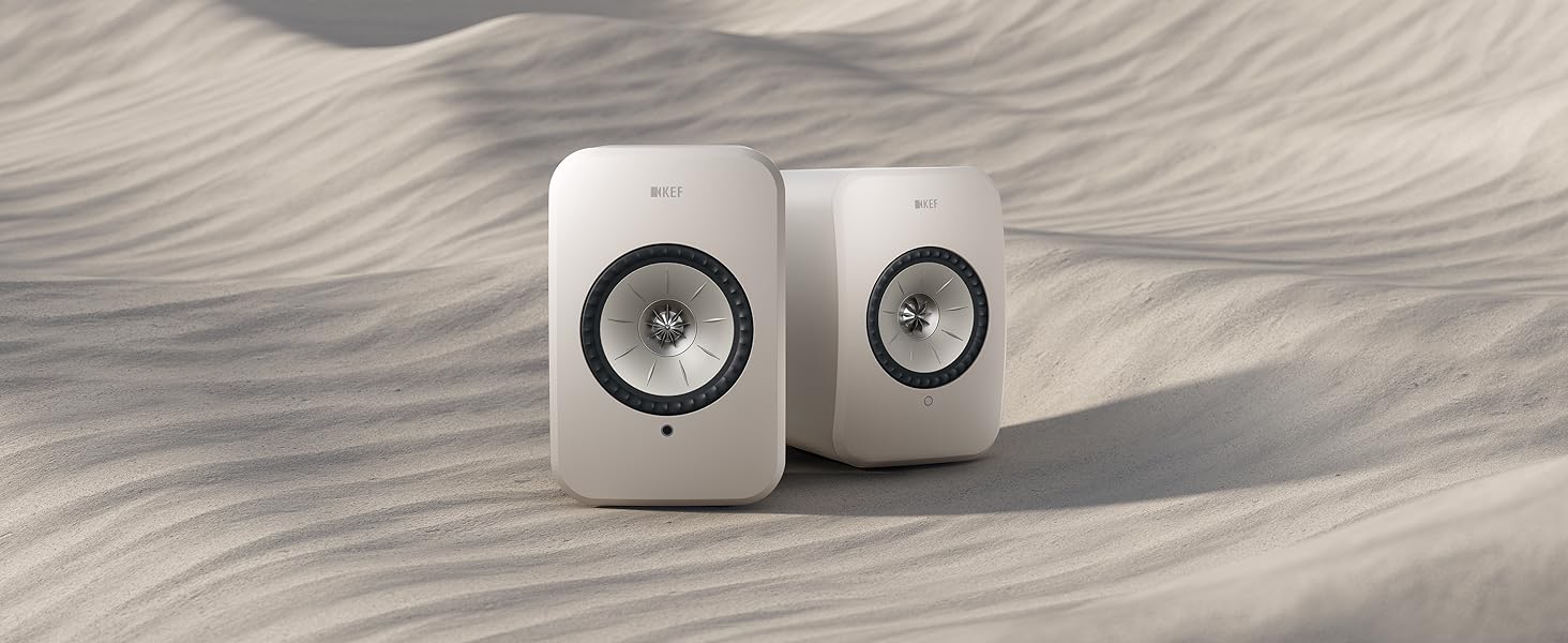 Бездротова поличкова акустика KEF LSX II LT, Stone White, HDMI-ARC, USB-C, Bluetooth, AirPlay 2