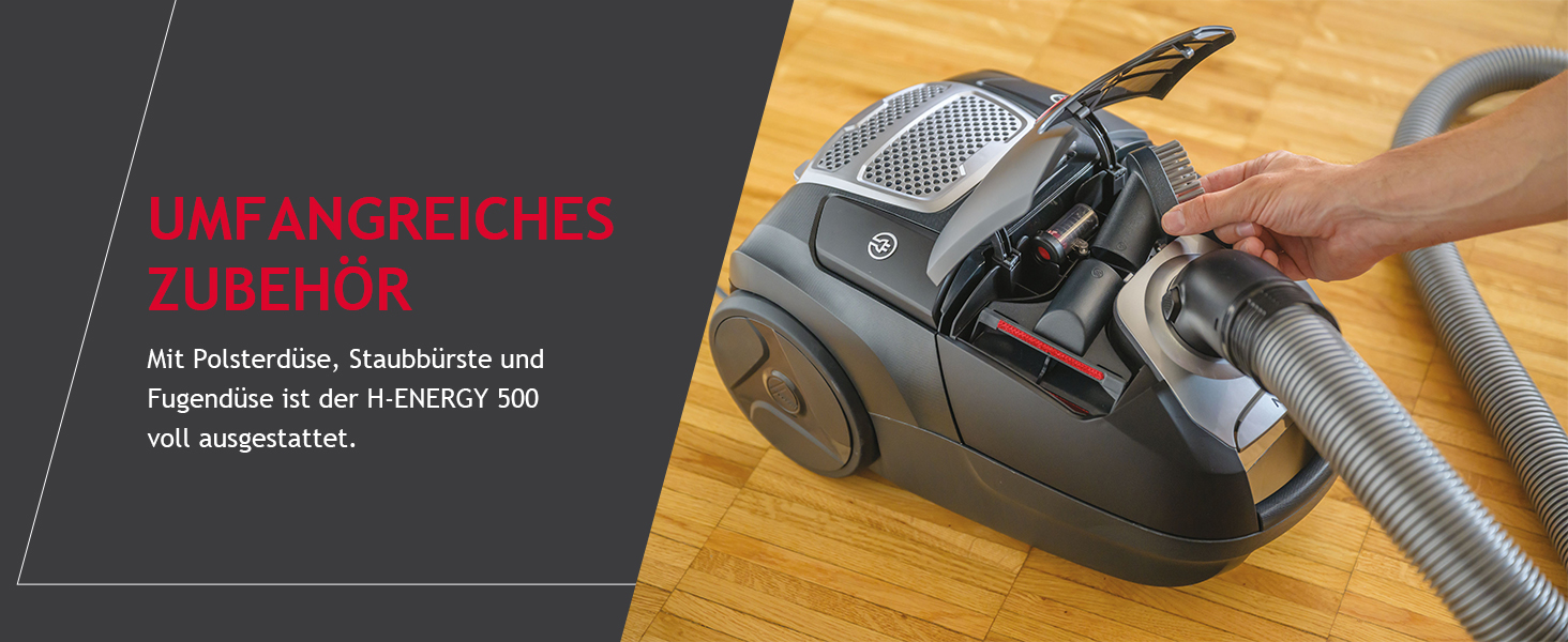 Пилголом Hoover HE520PET з мішком 3,5 л – тихий, з автоматичною системою видалення мішка та фільтром EPA, для дому з тваринами (пет-версія)