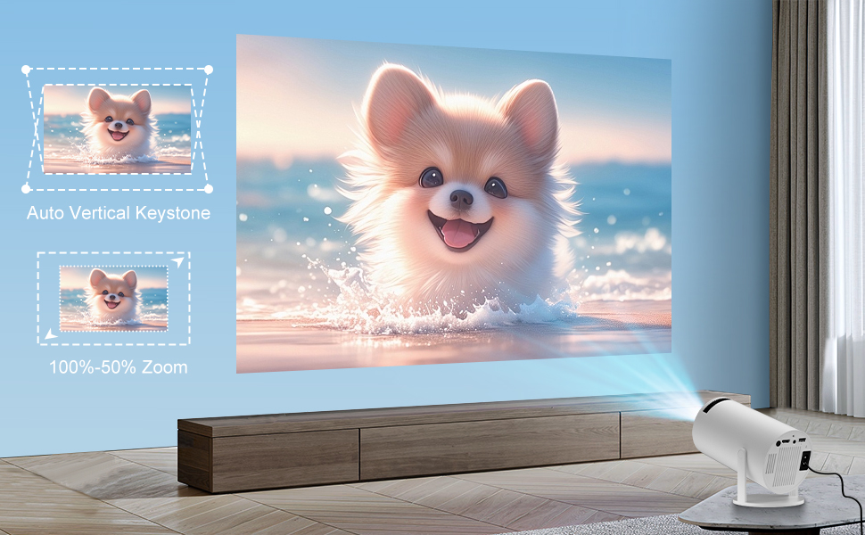 Проектор ZDSSY HY300PRO: Міні проектор 4K, WiFi 6, Bluetooth 5.2, Автофокус, Android/iPhone/PC/Mac/Switch/PS5