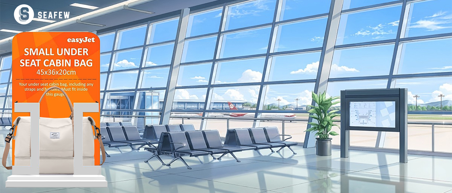 Жіноча дорожня сумка SEAFEW для ручної поклажі Easyjet (45x36x20 см, 32л), спортивна сумка для подорожей, бежево-коричнева