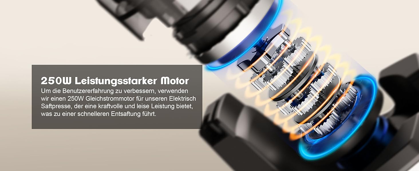 Електрична холодний соковичавниця Fretta Slow Juicer з нержавіючої сталі, 250W, з функцією реверсу, BPA Free