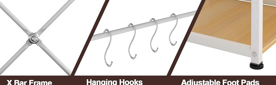 Стелаж для кухні SogesHome: органайзер, візок для зберігання, 90 x 40 x 83 см, колір дуб (SH-171-BK)