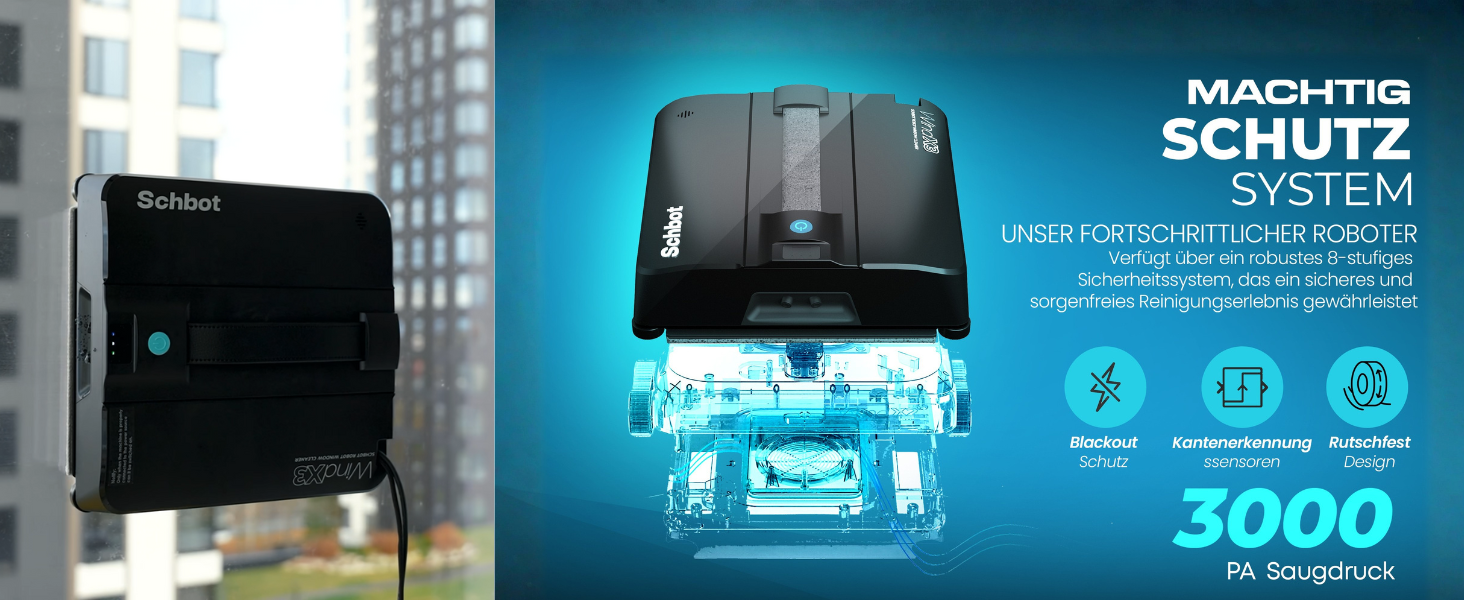 Робот для миття вікон Wind X3 2026 - Інтелектуальний робот-прибиральник для вікон з функцією розпилення, для внутрішнього та зовнішнього використання, підходить для скляних поверхонь з або без рами