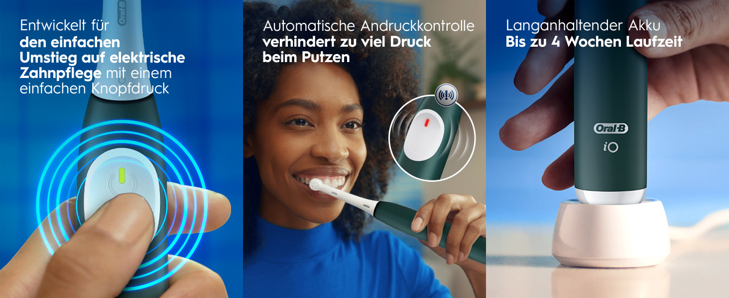 Електрична зубна щітка Oral-B iO Series 2, набір з 2 шт, Night Black та Forest Green