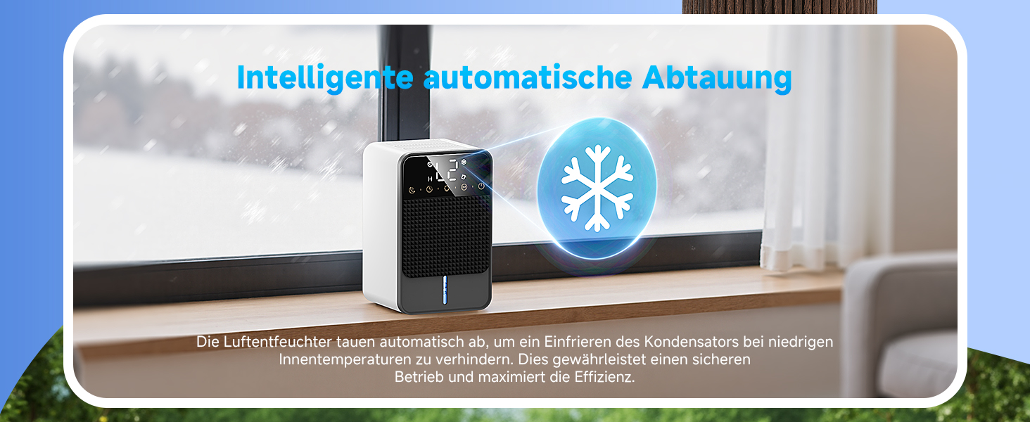 Електричний осушувач повітря 1800 мл з тихою роботою, функцією відтавання та автовимкнення, 7 кольорових підсвіток, портативний осушувач для спальні, ванної кімнати, підвалу, продуктивність 560 мл/24 год