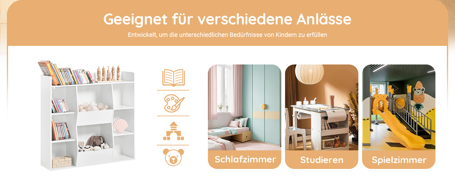 Полиця для книг SoBuy Montessori для дітей, зелена, 80x104x34 см (KMB55-K-GR)