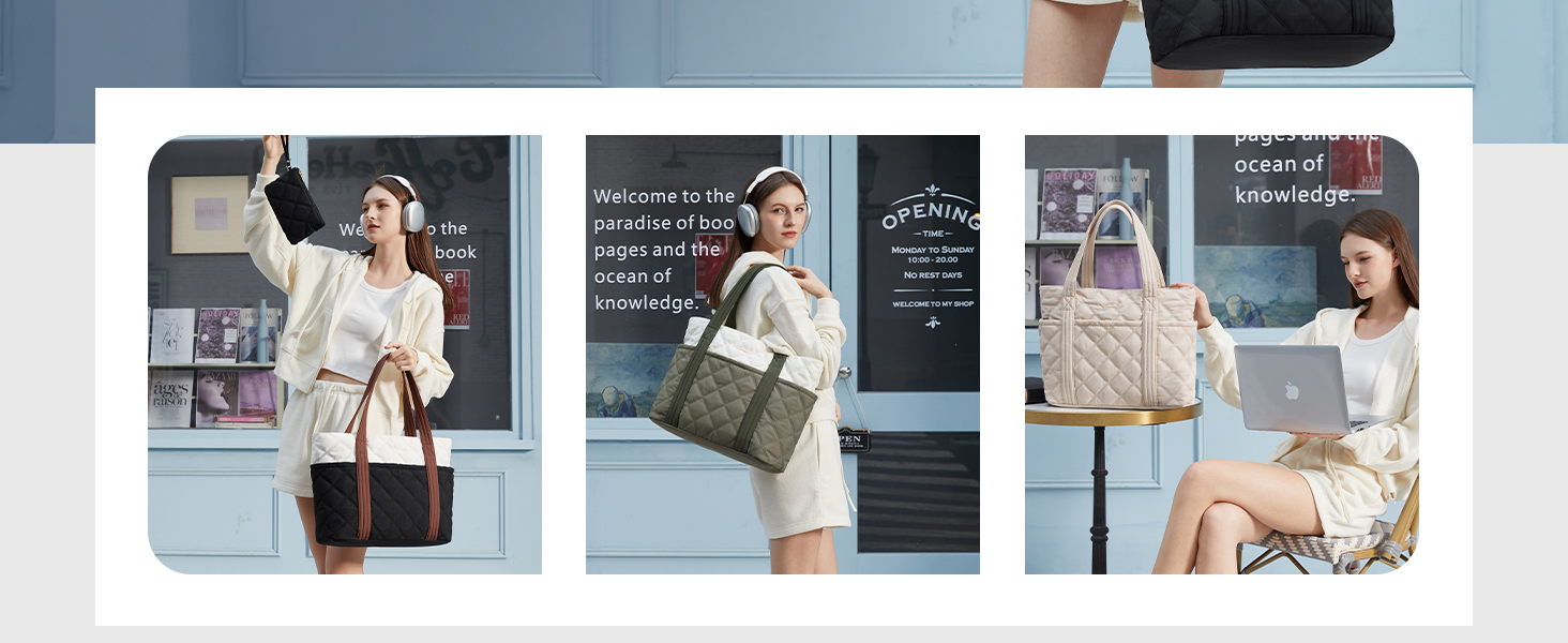 LOVEVOOK Сумка-шоппер для жінок, містка сумка-тоут, 15.6