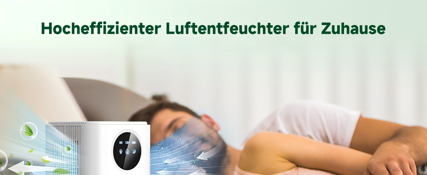 Електричний осушувач повітря 1800 мл - тихий осушувач для дому з автовимкненням, режимом сну та таймером 24 години