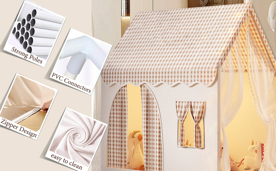 Дитячий намет для гри в приміщенні JRUKM, ігровий будиночок для дівчаток та хлопчиків, намет-ігровий будиночок для дитячої кімнати, ігри та читання, хакі