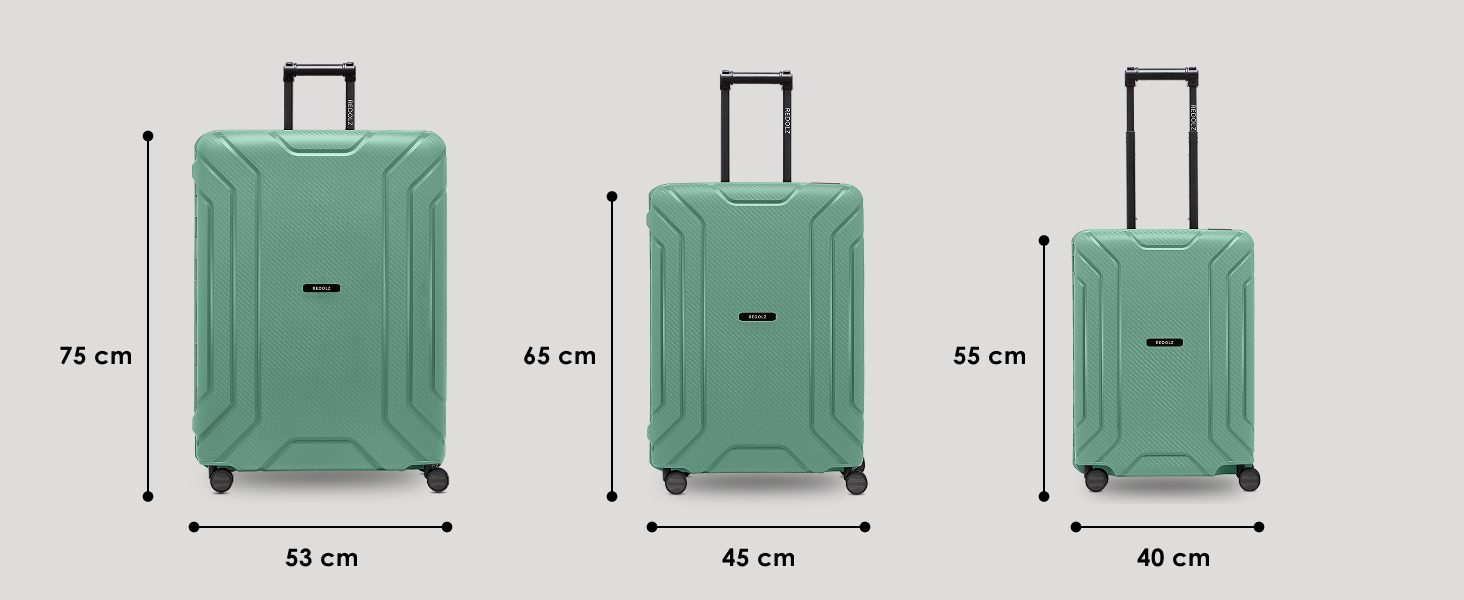 Набір валіз REDOLZ Hartschalen 3-х частинний (Dark Yellow) з TSA-замком | З міцного поліпропілену | 3-х точковий замок | 4 колеса