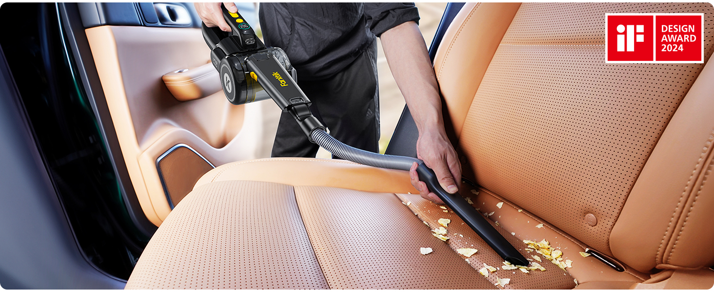 Акумуляторний ручний пилосос Fanttik Fold V10 APEX Pivot для авто та дому, потужність 17 000 Па, LED-дисплей, з гнучким шлангом та щіткою для шерсті тварин