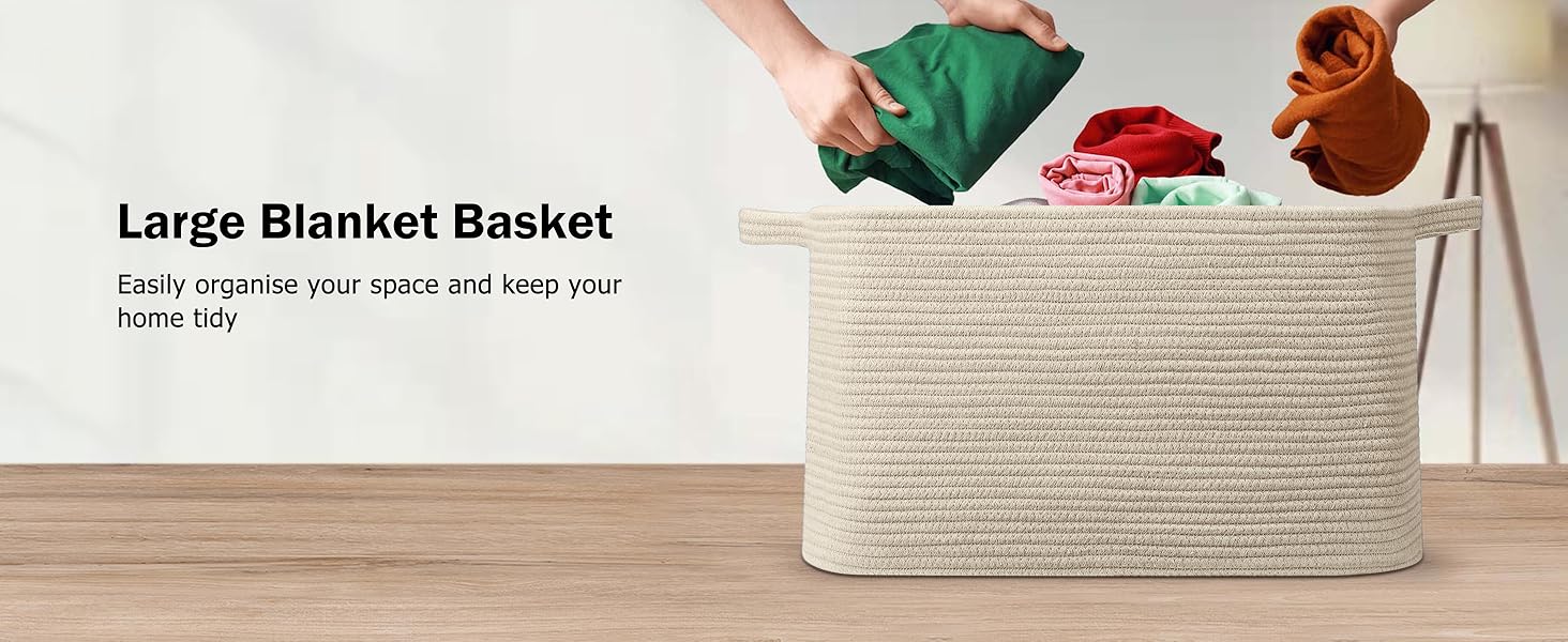 Складаний кошик для білизни, 63L, з бавовни, плетений, з ручкою, 2 шт. (білий та коричневий)